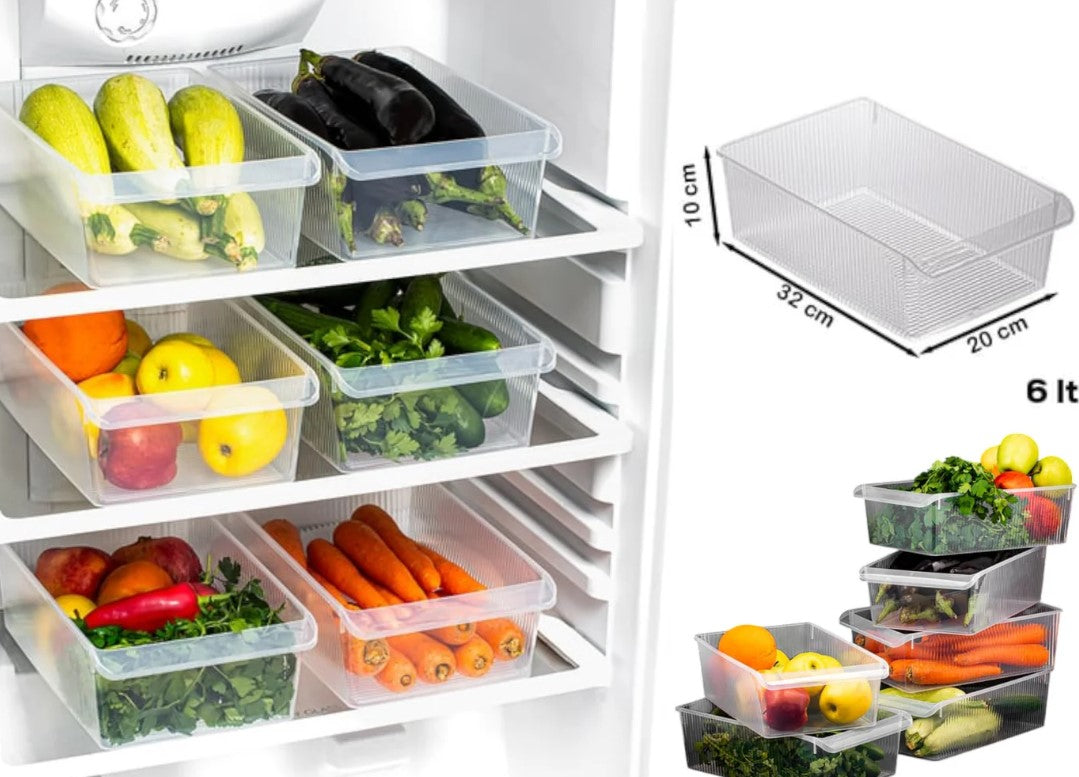 6 L Plastic Refrigirator Organizer Without Lid