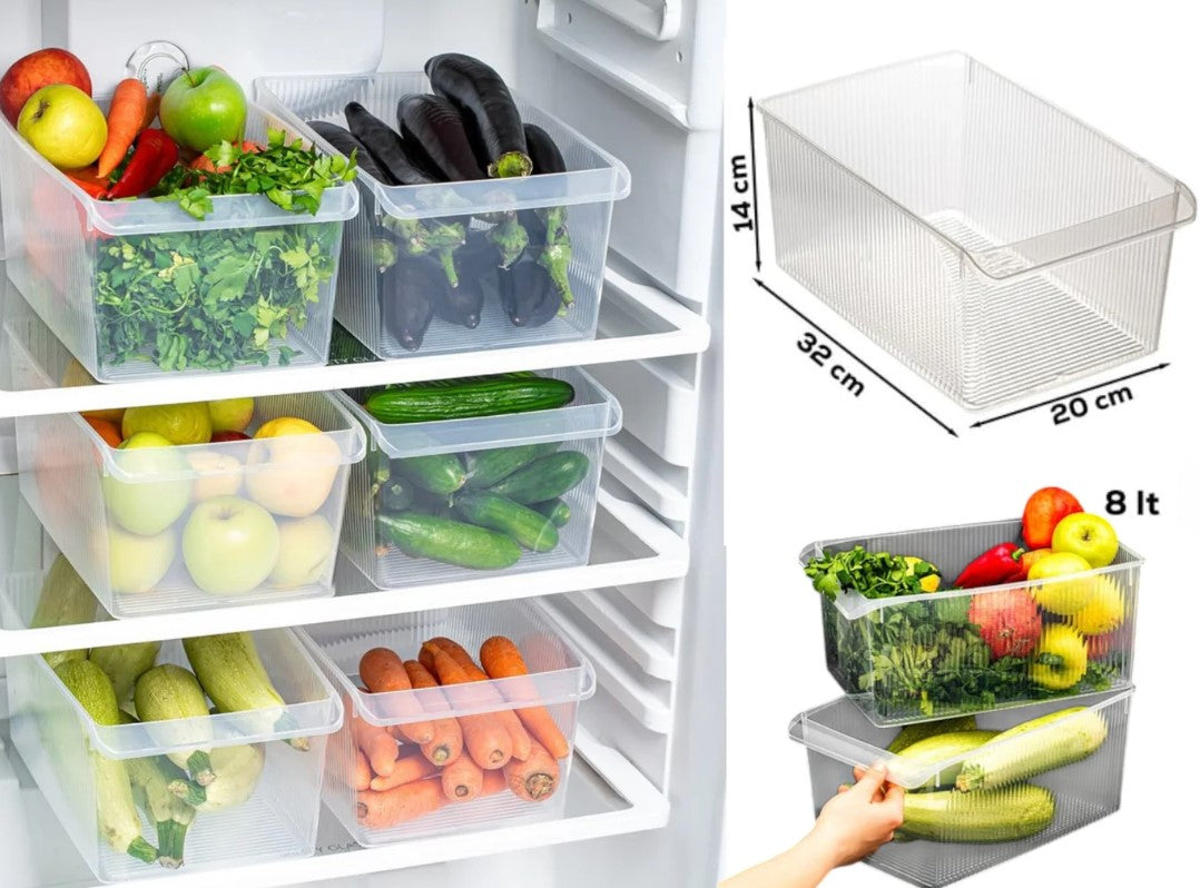 8 L Plastic Refrigirator Organizer Without Lid