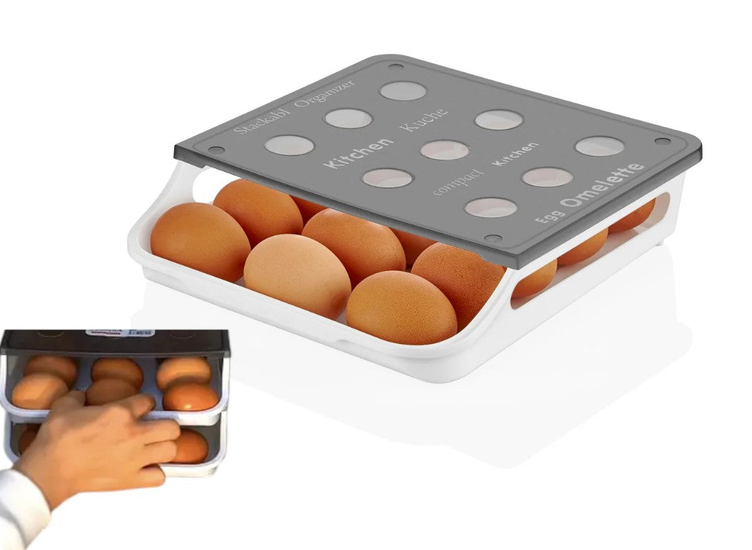 Automatic Egg Box and Dispenser for 15 Eggs