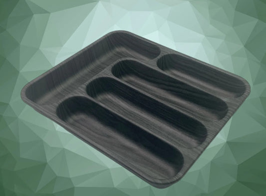 Black Wood Color Cutlery Tray 30x35 cm