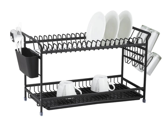 Dosthoff Black Aluminium Dish Rack 2 Tiers