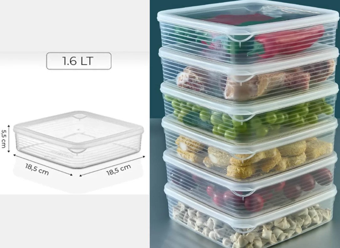 Line Storage Box Square 1.6 L Food Box