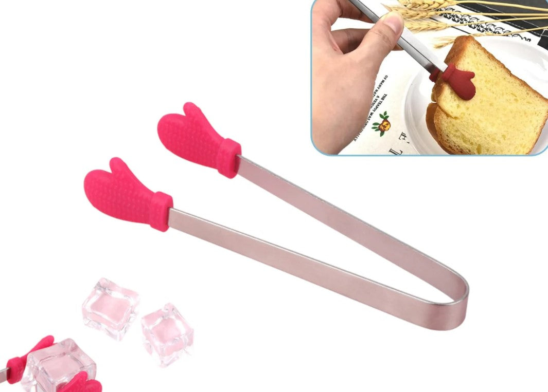 Cute Stainless Steel Tong with Silicon "Gloves