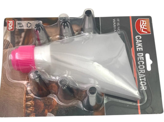 Icing Bag with 6 Large SS Nozzles