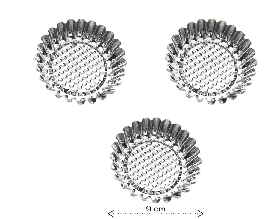 3 Pieces Tart Molds 9 cm