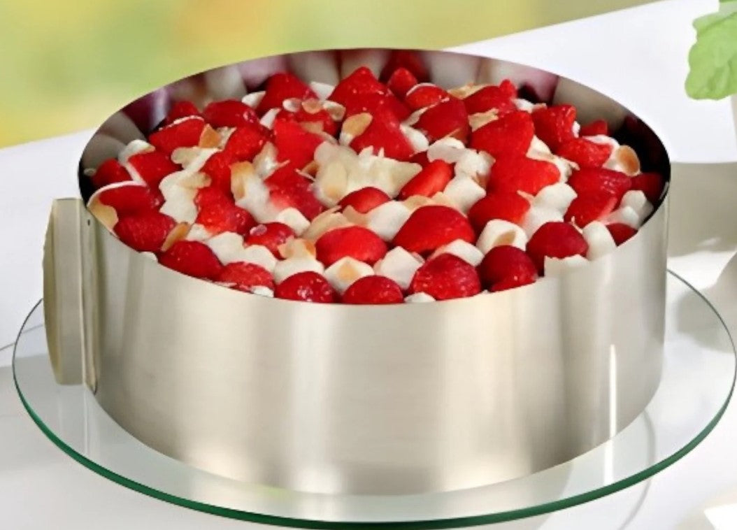 Stainless Steel Cake Ring Adjustable Diameter