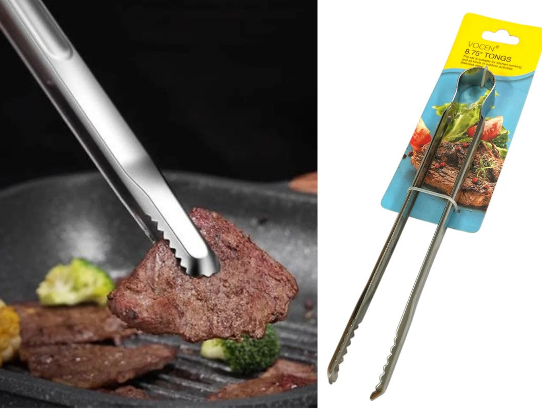 Ergonomic Stainless Steel Food Tong 23 cm