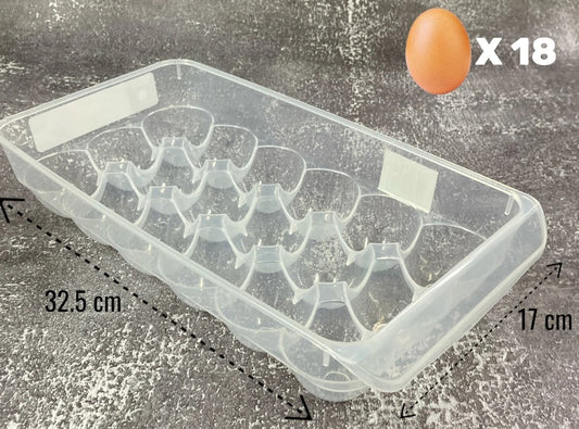 Plastic Tray for Egg Keeping - Holds 18 Eggs