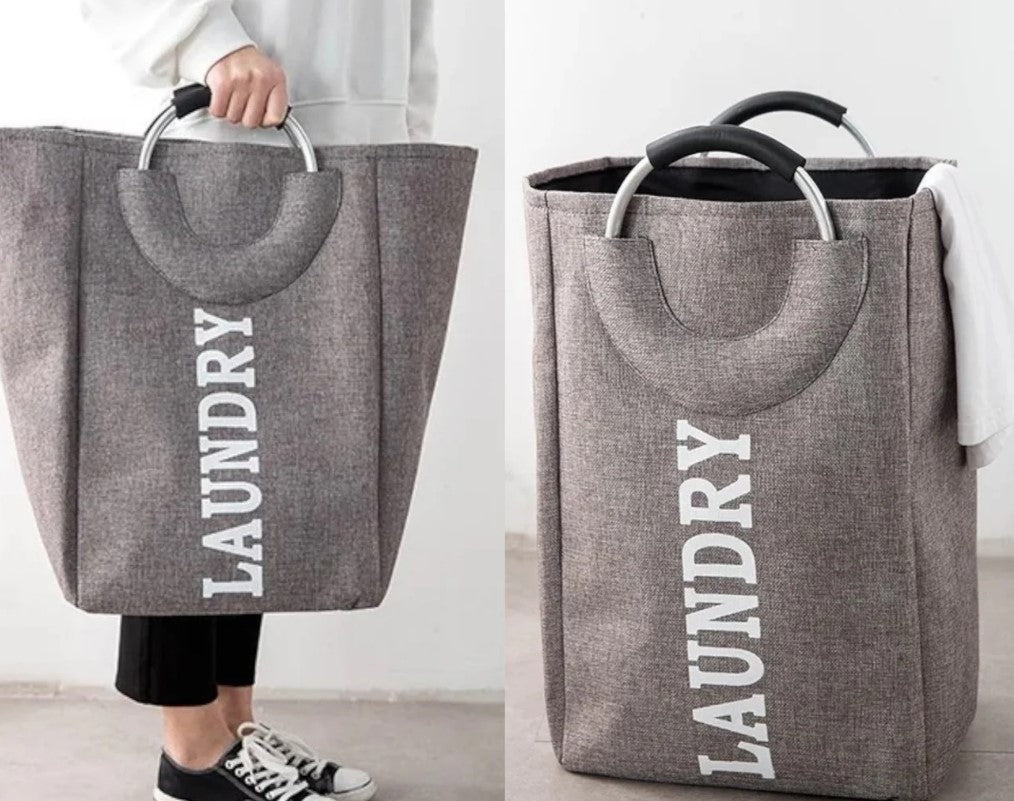 Thick Fabric Collapsable Laundry Bag with Ring Handle