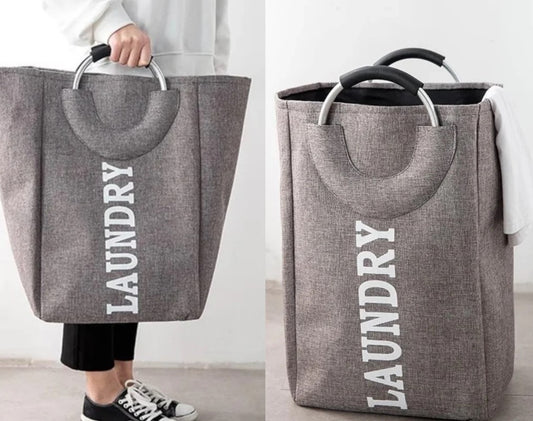 Thick Fabric Collapsable Laundry Bag with Ring Handle