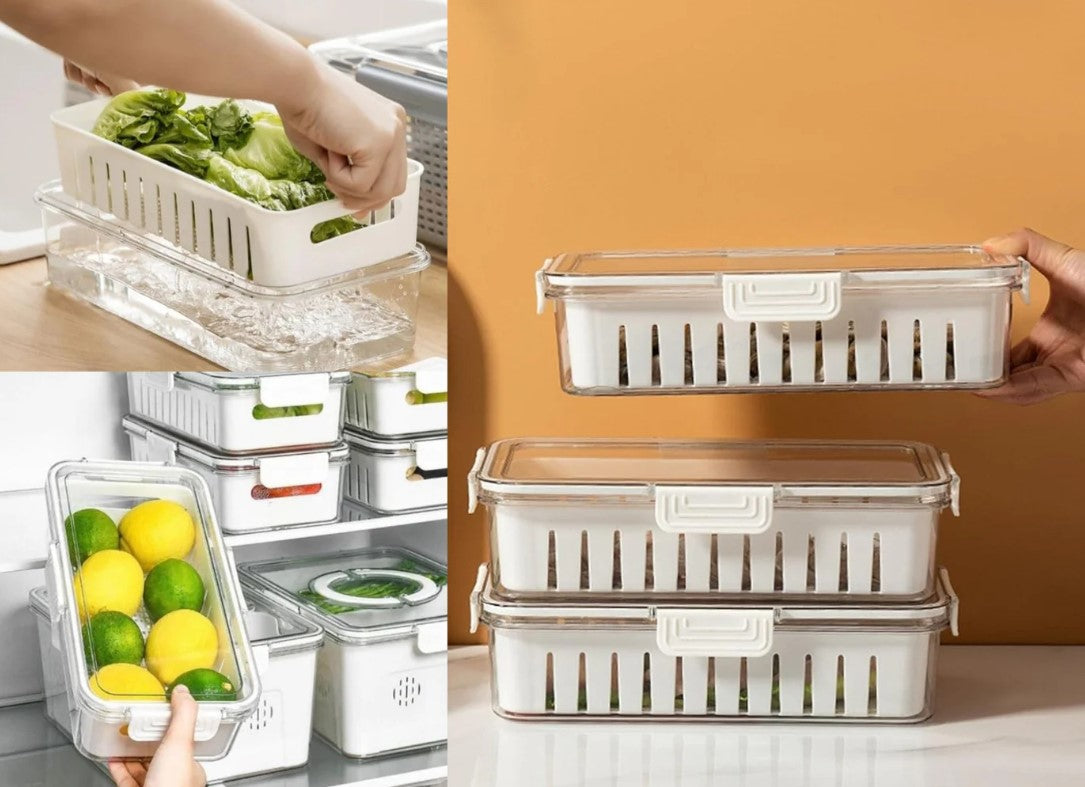 High Quality Transparent Food Storage Container Strainer