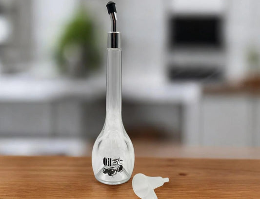 High Quality Acrylic Long Neck Oil Bottle Chromed Pourer