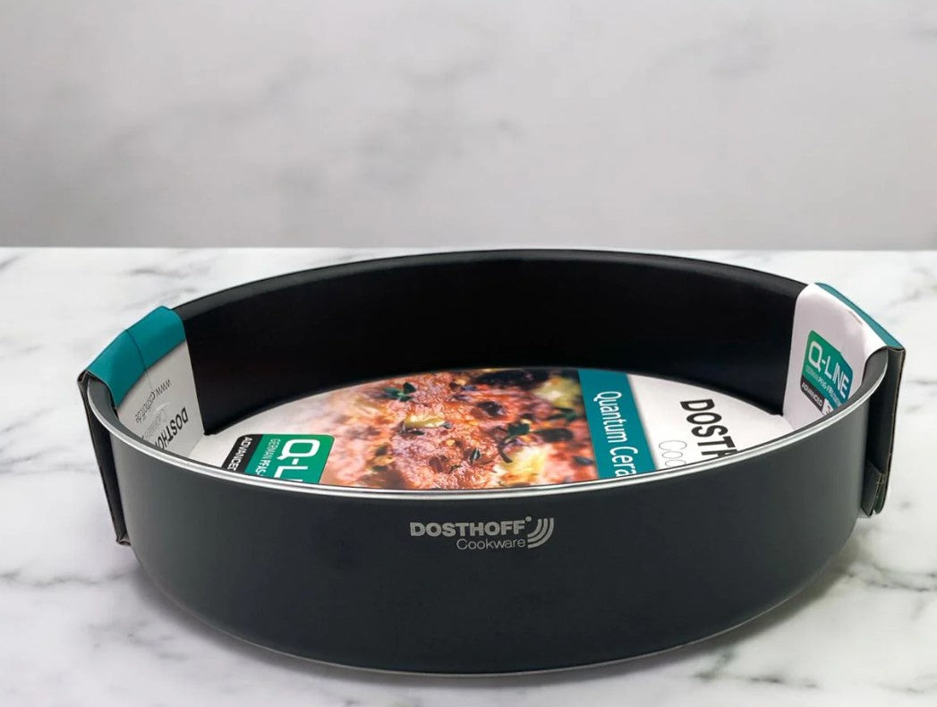 Dosthoff Black Quantum Round Oven Tray 32 cm