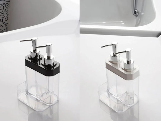 Double Liquid Soap Dispenser with Sponge Holder