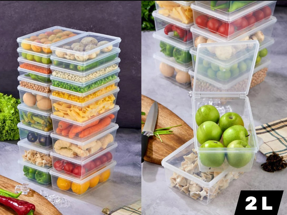 Reusable 2L Food Container with Attached Cover