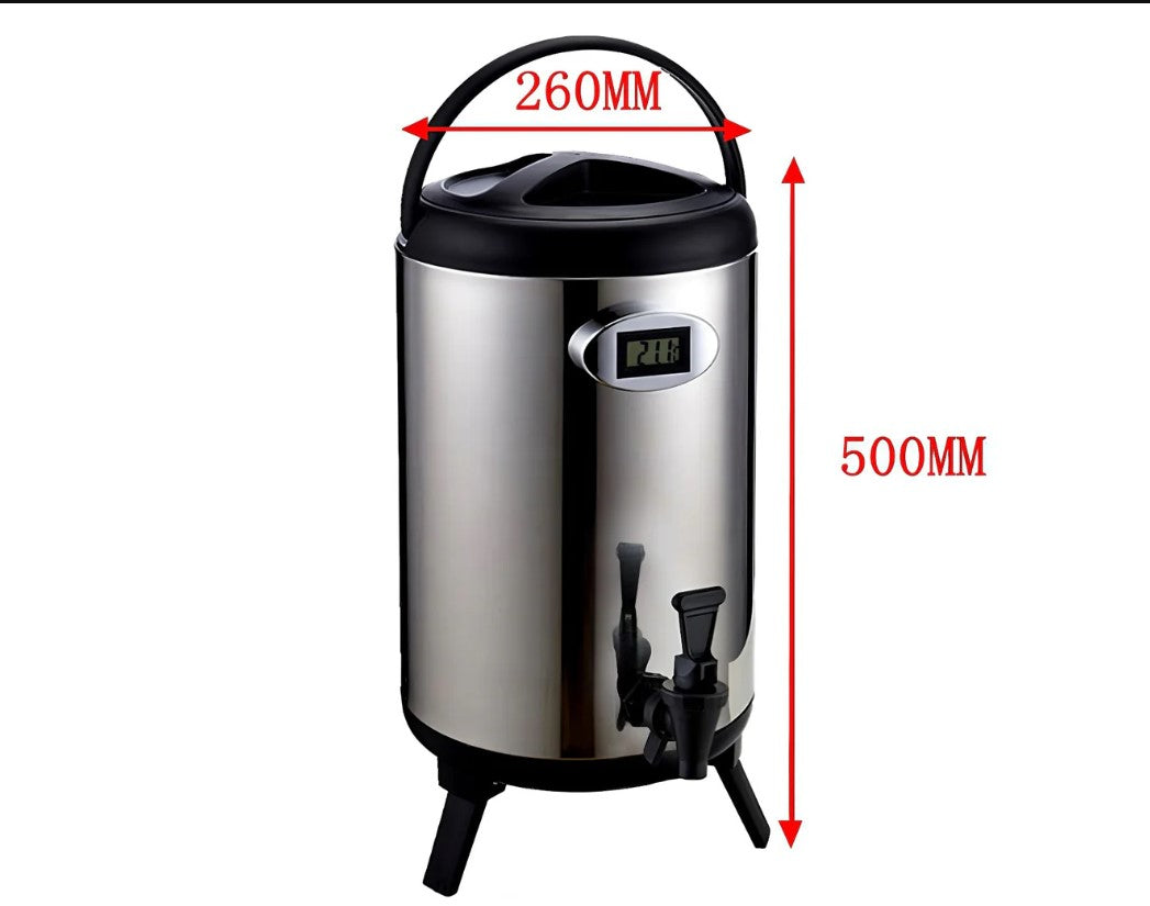 12L Stainless Steel Thermal Jug with Thermometer