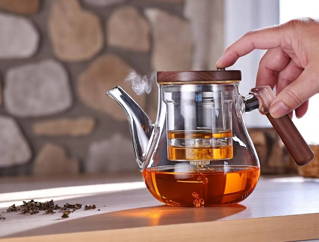 Luxury Borosilicate Glass Tea Kettle wKinetic Infuse