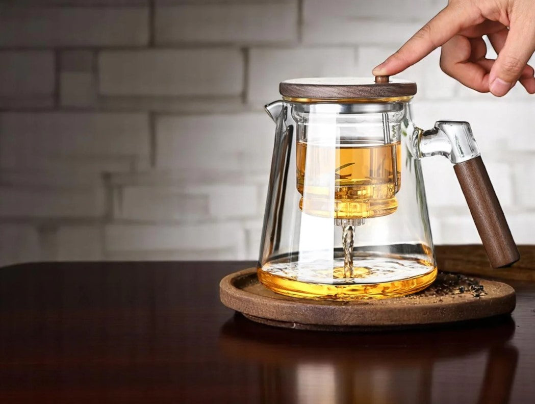 Luxury Borosilicate Glass Tea Kettle wKinetic Infuse