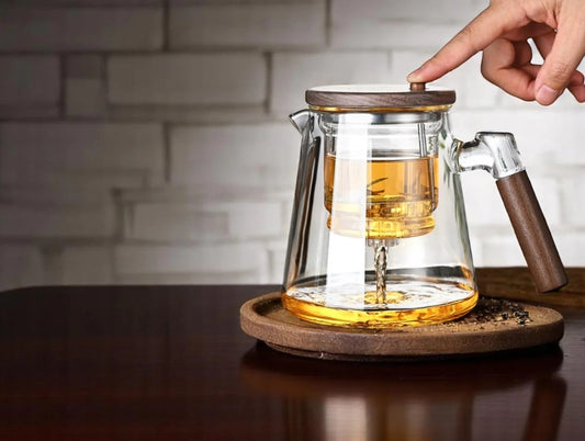 Luxury Borosilicate Glass Tea Kettle wKinetic Infuse