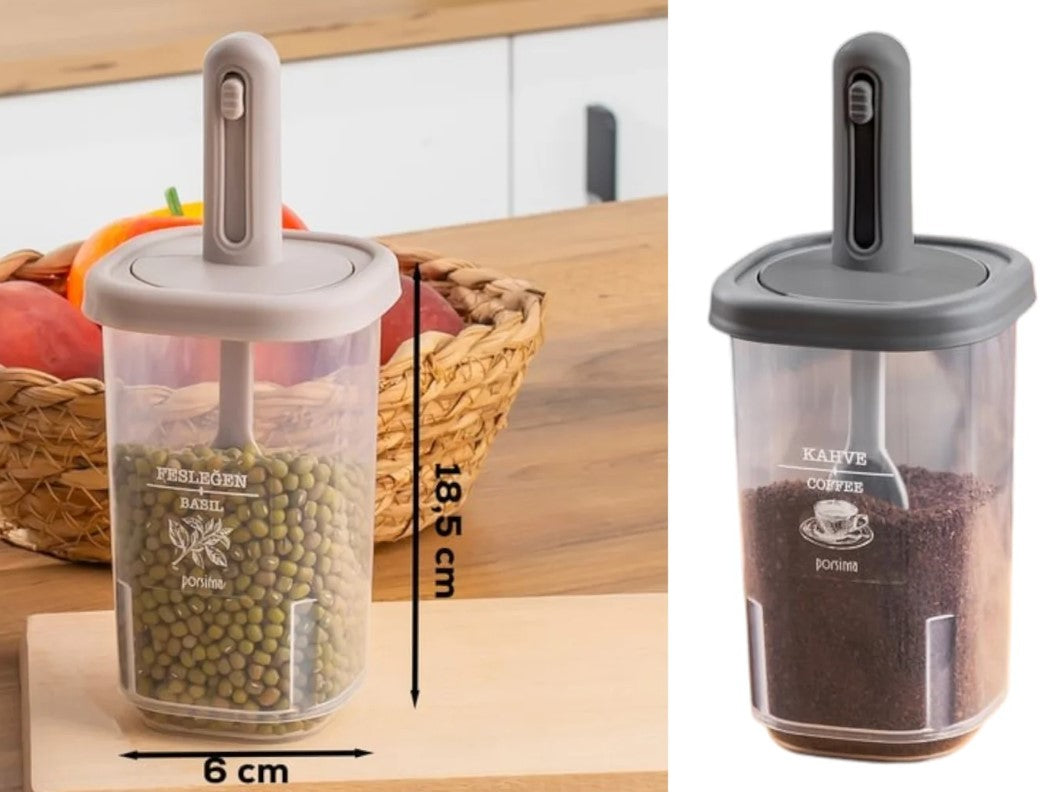 350 ml Plastic Spice Jar with Spoon