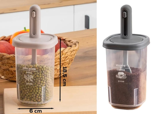 350 ml Plastic Spice Jar with Spoon