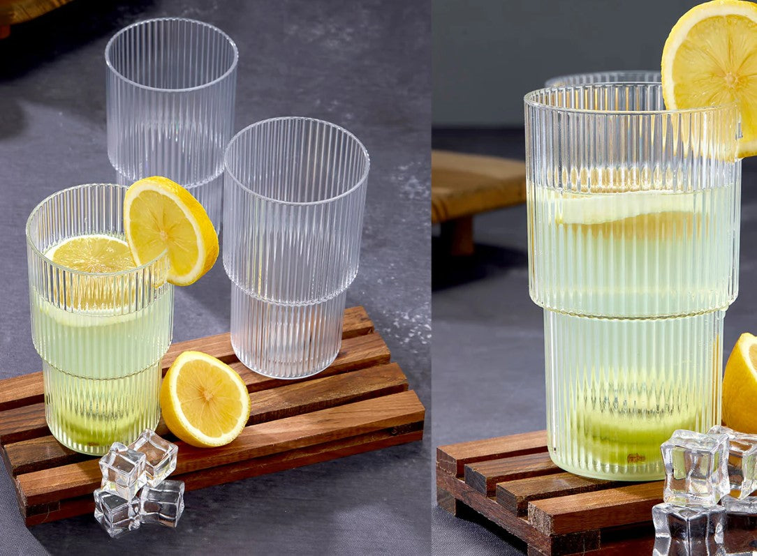 Set of 3 Large Plastic Cups "Origami"