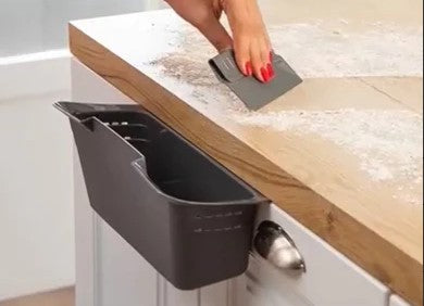 Kitchen Hanging Bin with Plastic Scraper