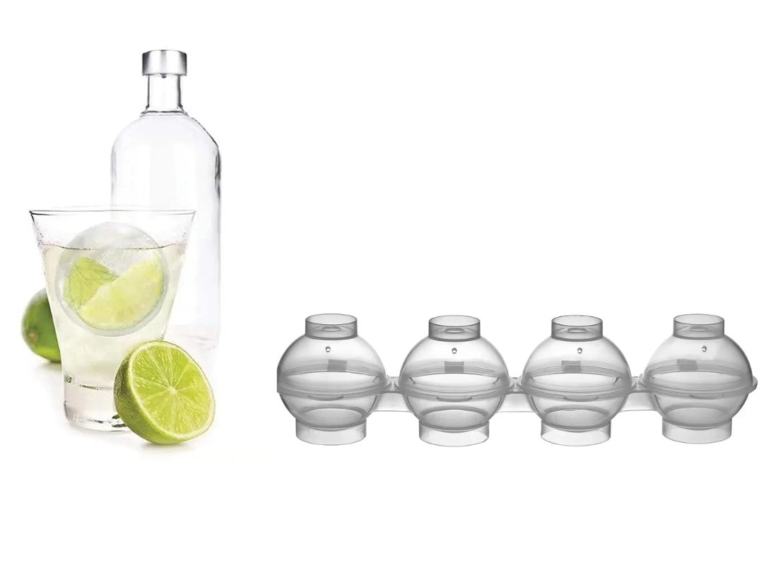 4 spherical ice tray - Diameter 5 cm each