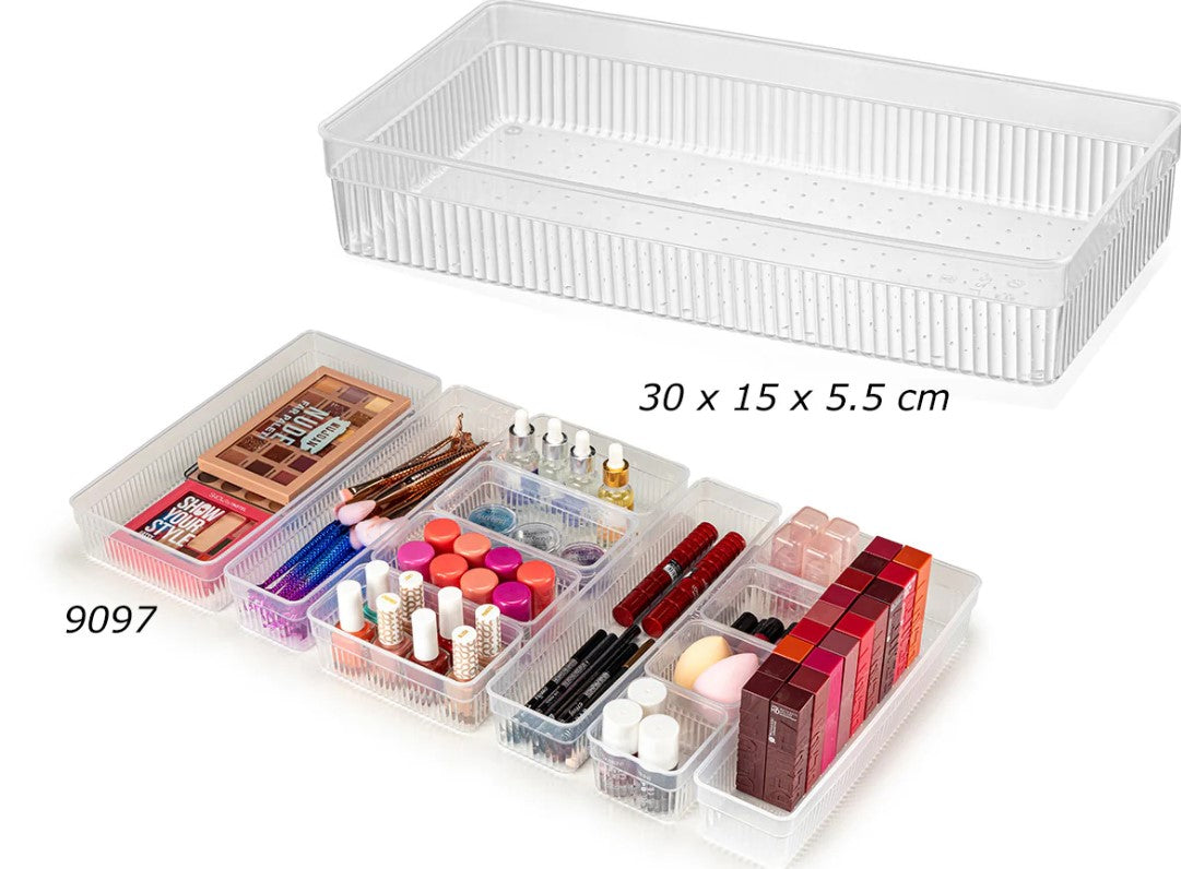 Small Transparent Drawer Organizer 30x15 cm
