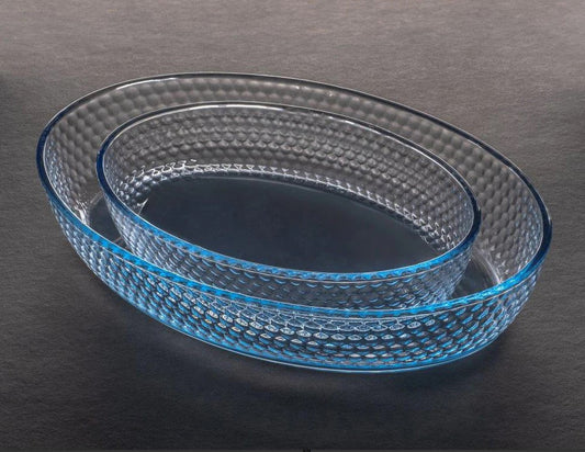 Dotted Oval Oven Tray Set of 2