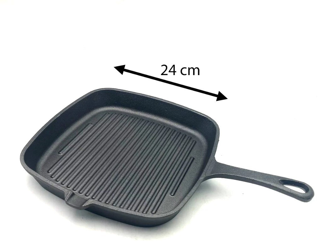 Cast Iron Squared Grill Pan 24 cm