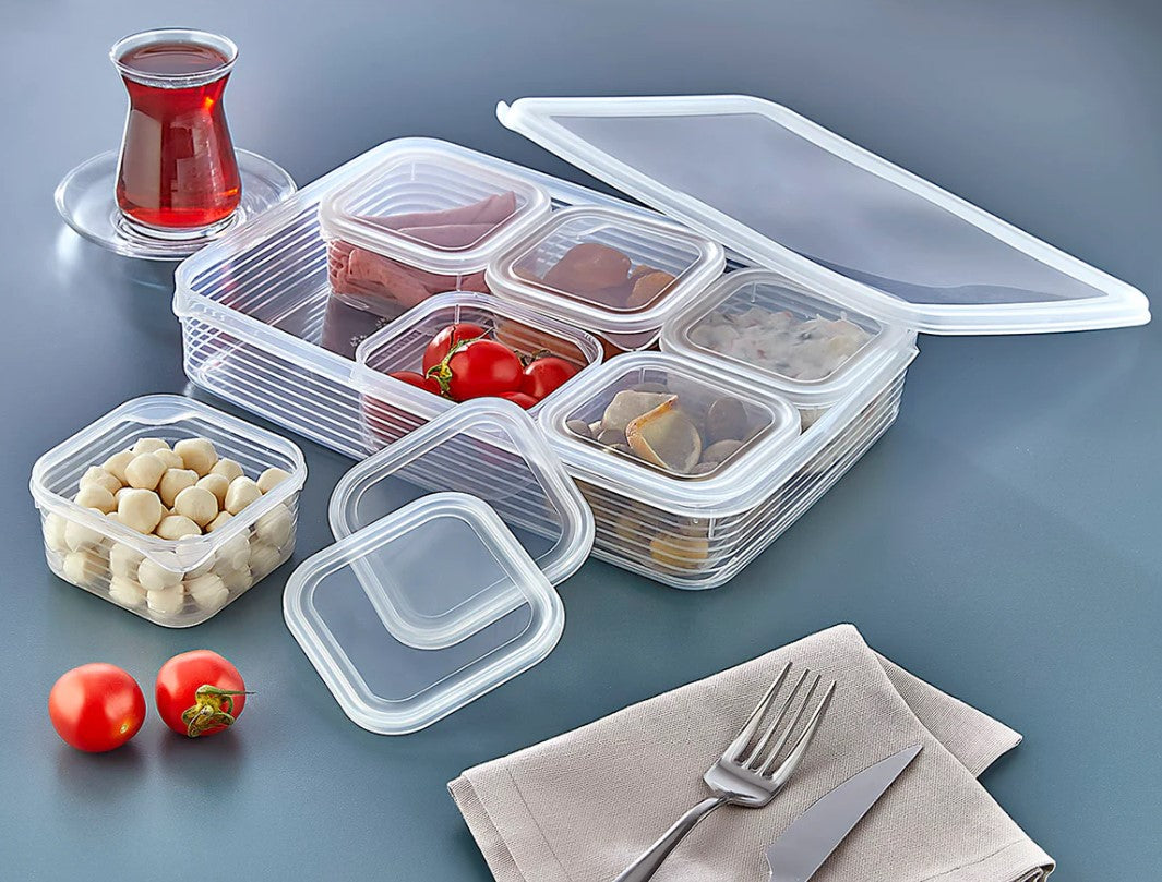 Line Low Storage Box Set of 7 Pieces: 6+1 2.4L & 6x0.30L