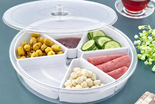 Twista Diivided Transparent Rotating Table Organizer