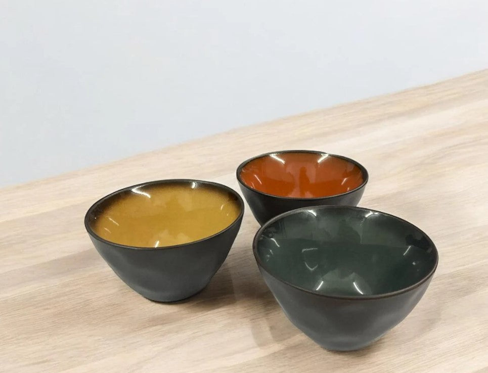 Dosthoff Mat Black with Colored Glaze Sauce Bowl 8 cm