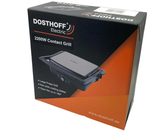 Dosthoff 2200W Large Press Contact Grill SS Body
