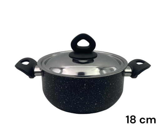 Black Granite Nouval Casserole 18 cm