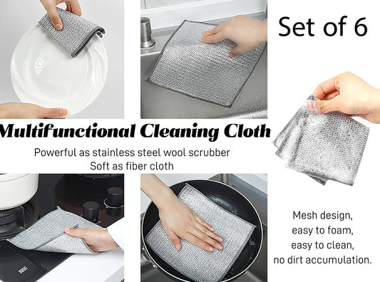 Multifunctional Cleaning Cloth and Scrubber 20 cm X6