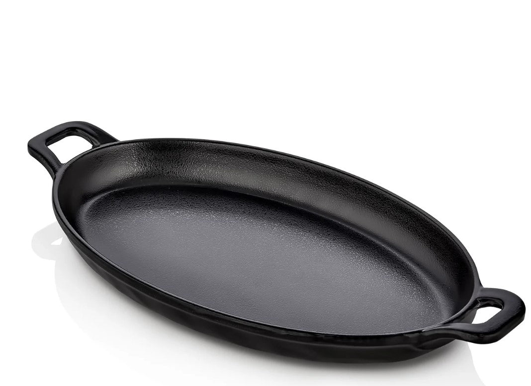 Melamine Matt Oval Plate with handles 28.5 cm
