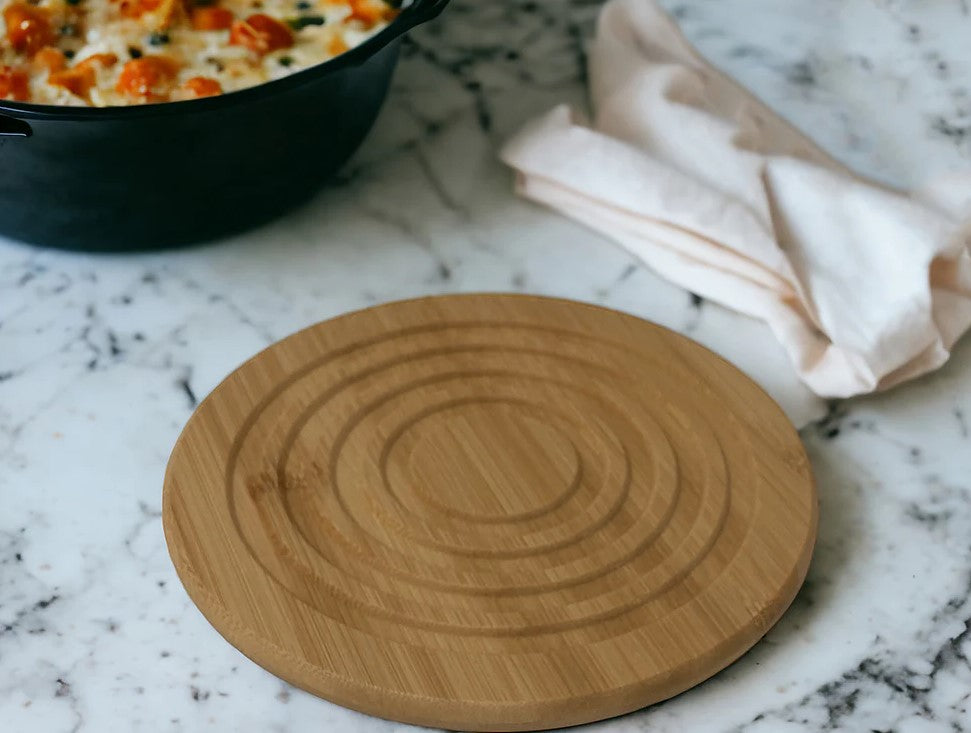 High Quality Round Wooden trivet 19 cm