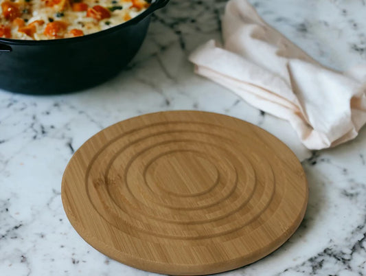 High Quality Round Wooden trivet 19 cm