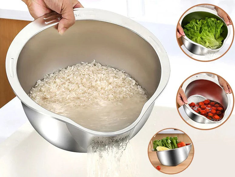 High Quality Stainless Steel Rice Strainer 24 cm
