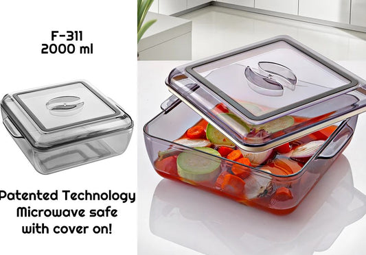 Acrylic Storage Container with Square Seal