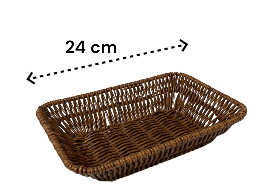 High quality large rectangular woven bread basket