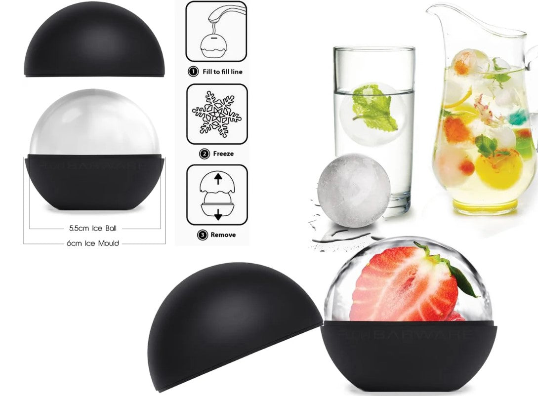 Large Single Silicone Ice Sphere Mold 1 ball 6 cm