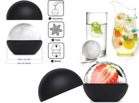 Large Single Silicone Ice Sphere Mold 1 ball 6 cm