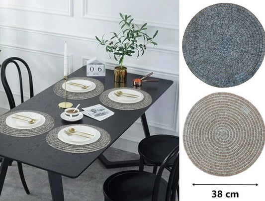 Round Braided Table Placemat 38 cm