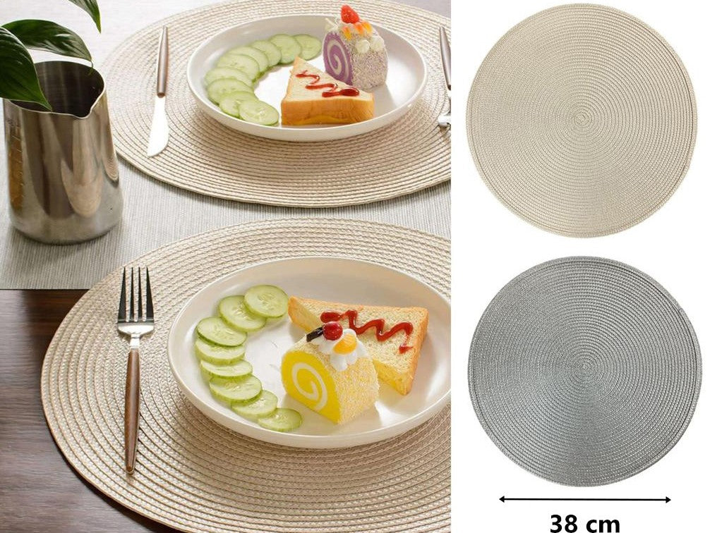 Round Braided Table Placemat 38 cm