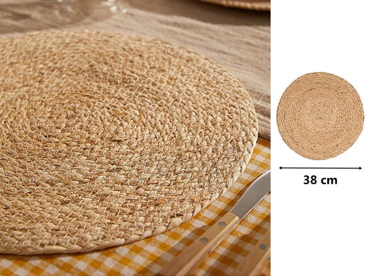 Natural Straw Wicker Placemat 38 cm
