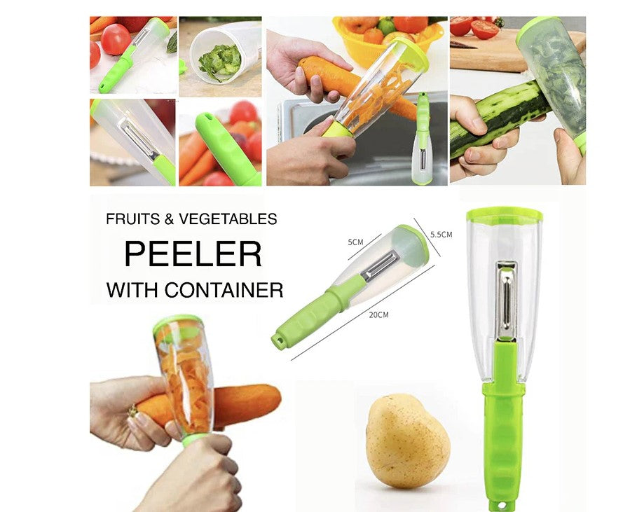 Vegetable and Fruit Peeler with Storage Box V type