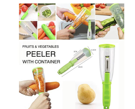 Vegetable and Fruit Peeler with Storage Box V type
